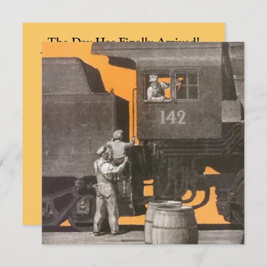 PARTIJINVITATIEMOTOR LOCOMOTIEVE MOTOR KAART (Voorkant / Achterkant)