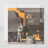 PARTIJINVITATIEMOTOR LOCOMOTIEVE MOTOR KAART (Voorkant)