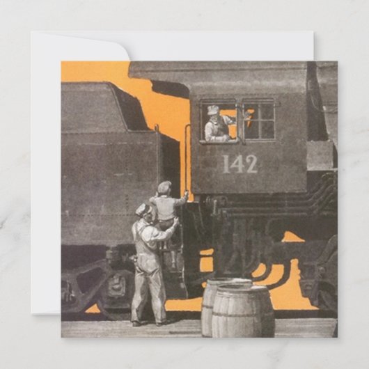 PARTIJINVITATIEMOTOR LOCOMOTIEVE MOTOR KAART (Voorkant)