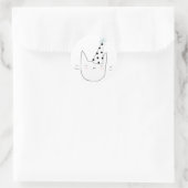 partijkat ronde sticker (Tas)