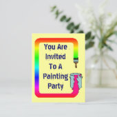 PARTIJKOPER OF HUISHOUDELIJKE INVITATIE KAART (Staand voorkant)