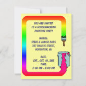 PARTIJKOPER OF HUISHOUDELIJKE INVITATIE KAART (Achterkant)