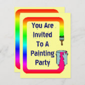 PARTIJKOPER OF HUISHOUDELIJKE INVITATIE KAART (Voorkant / Achterkant)