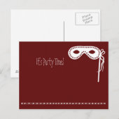 partijmasker uitnodigingen (Voorkant / Achterkant)