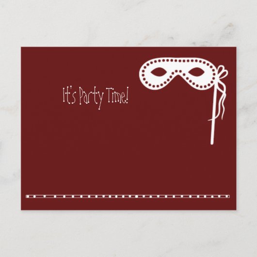 partijmasker uitnodigingen (Voorkant)