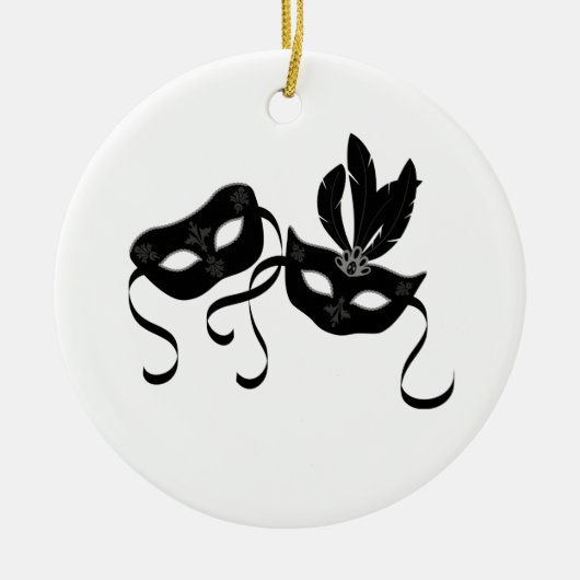 partijmaskers keramisch ornament (Voorkant)