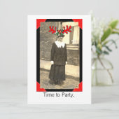 partijmeisje kaart (Staand voorkant)