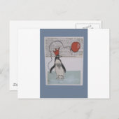 partijpinguïn briefkaart (Voorkant / Achterkant)