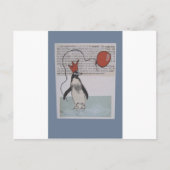 partijpinguïn briefkaart (Voorkant)