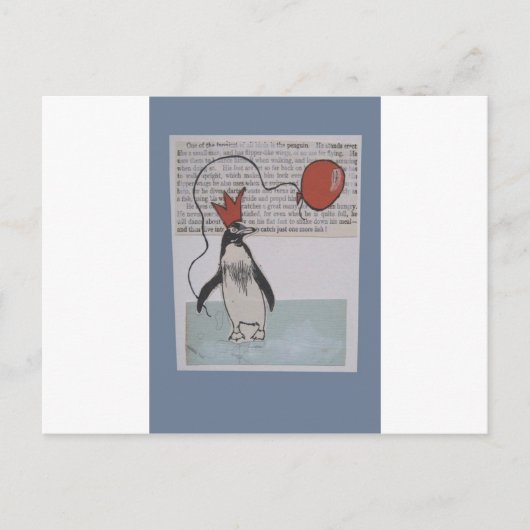 partijpinguïn briefkaart (Voorkant)