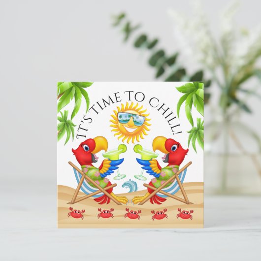 PARTIJTIJD Uitnodiging (Staand voorkant)