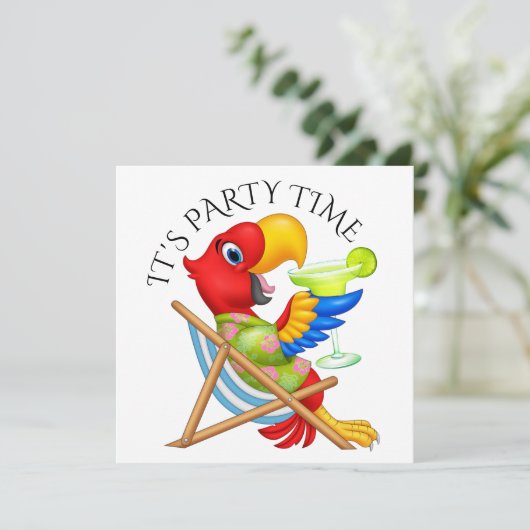 PARTIJTIJD Uitnodiging (Staand voorkant)