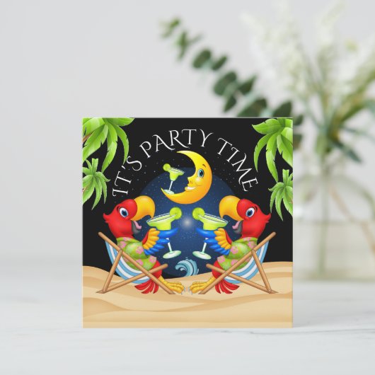 PARTIJTIJD Uitnodiging (Staand voorkant)