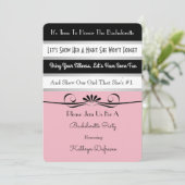 partijuitnodiging "Bachelorette Poem" Kaart (Staand voorkant)