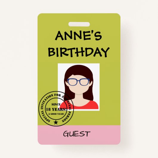 partijuitnodiging badge (Voorkant)