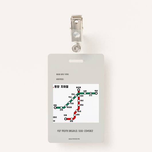 partijuitnodiging badge (Achterkant met clip)