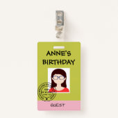 partijuitnodiging badge (Voorkant met clip)