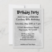 partijuitnodiging - "Bess the Party Horse" Kaart (Achterkant)