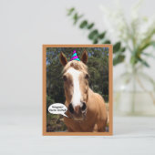 partijuitnodiging - "Bess the Party Horse" Kaart (Staand voorkant)