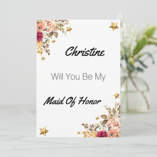 partijuitnodiging briefkaart, editable Will you be Kaart (Staand voorkant)