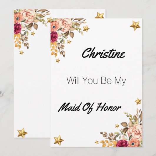 partijuitnodiging briefkaart, editable Will you be Kaart (Voorkant / Achterkant)