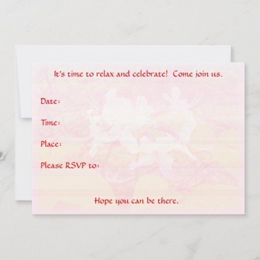 partijuitnodiging - generaal - Wild Azalea bloesem Kaart (Achterkant)