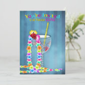 partijuitnodiging - Hawaiian Luau - Beverage/Drink Kaart (Staand voorkant)