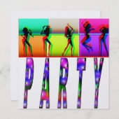 partijuitnodiging kaart (Voorkant / Achterkant)