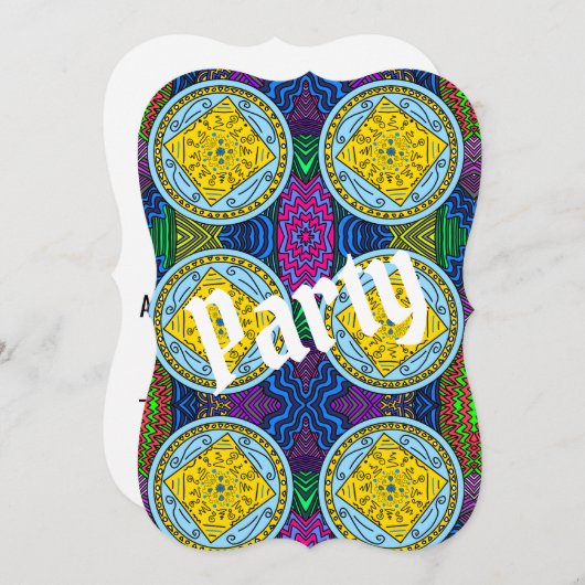 partijuitnodiging kaart (Voorkant / Achterkant)