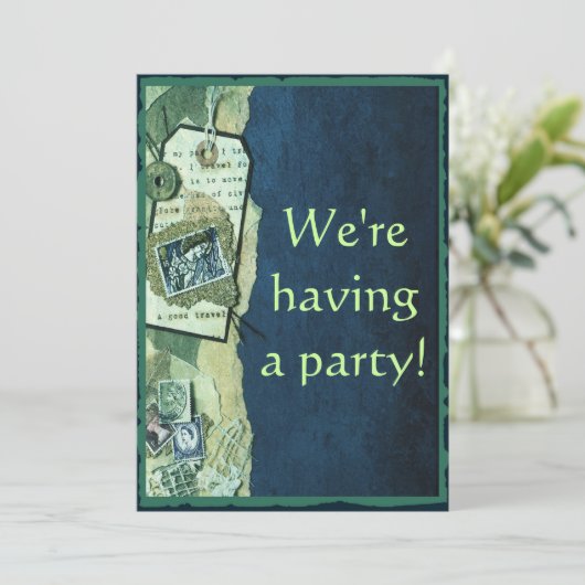 partijuitnodiging kaart (Staand voorkant)