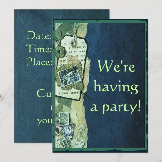 partijuitnodiging kaart (Voorkant / Achterkant)