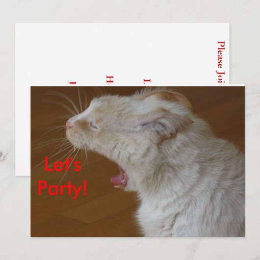 partijuitnodiging kaart (Voorkant / Achterkant)