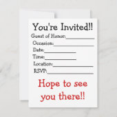 partijuitnodiging kaart (Achterkant)