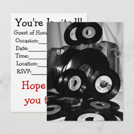 partijuitnodiging kaart (Voorkant / Achterkant)