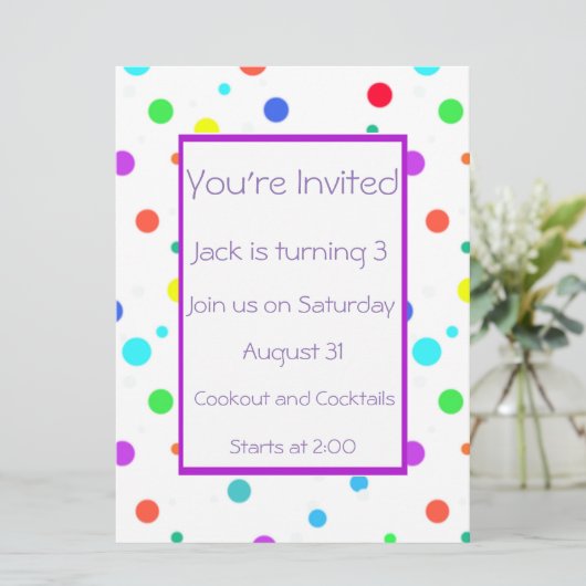 partijuitnodiging kaart (Staand voorkant)