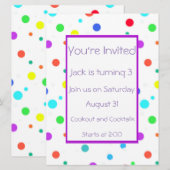 partijuitnodiging kaart (Voorkant / Achterkant)