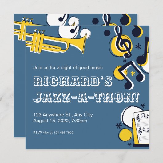 partijuitnodiging kaart (Voorkant / Achterkant)