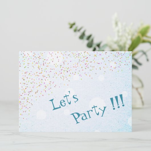 partijuitnodiging kaart (Staand voorkant)