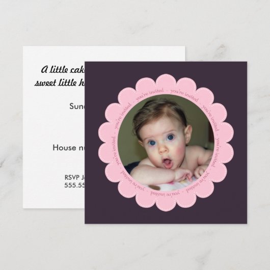 partijuitnodiging kaart (Voorkant / Achterkant)