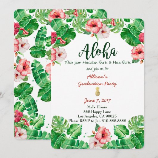 partijuitnodiging kaart (Voorkant / Achterkant)