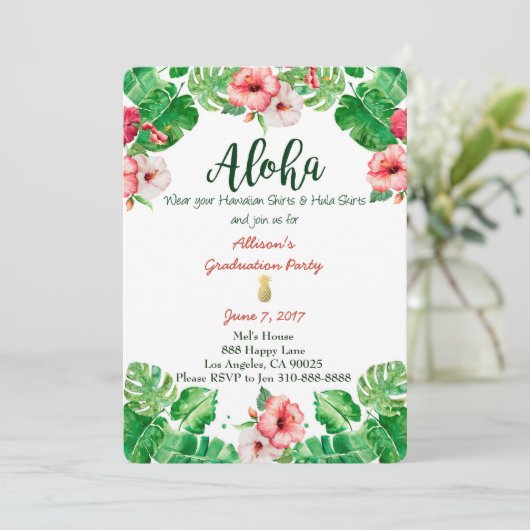 partijuitnodiging kaart (Staand voorkant)