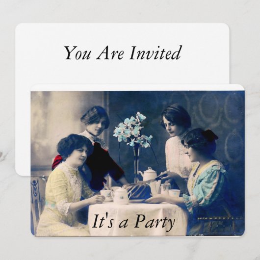 partijuitnodiging kaart (Voorkant / Achterkant)