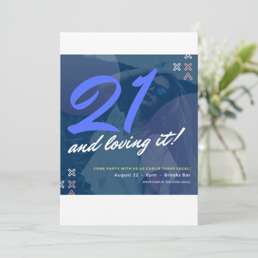 partijuitnodiging kaart (Staand voorkant)