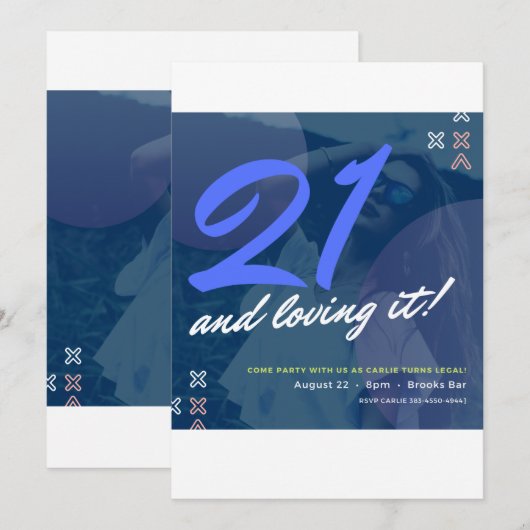 partijuitnodiging kaart (Voorkant / Achterkant)