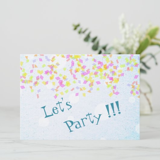 partijuitnodiging kaart (Staand voorkant)