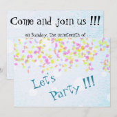 partijuitnodiging kaart (Voorkant / Achterkant)