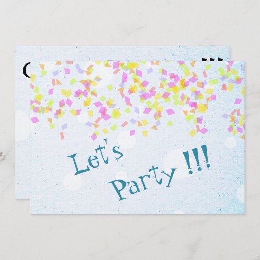 partijuitnodiging kaart (Voorkant / Achterkant)