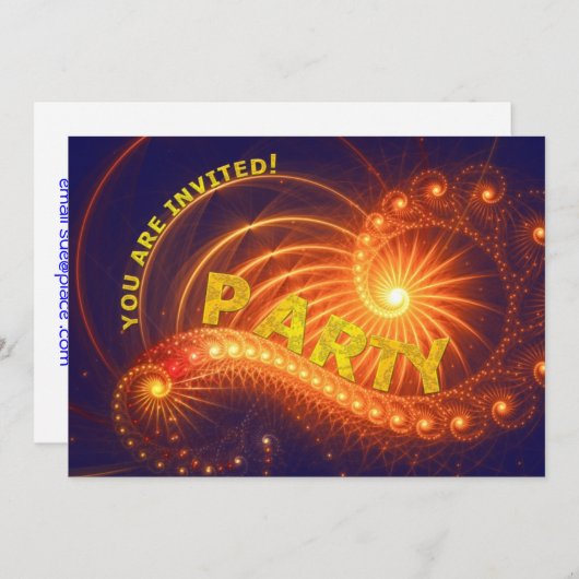 partijuitnodiging kaart (Voorkant / Achterkant)