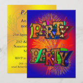 partijuitnodiging kaart (Voorkant / Achterkant)