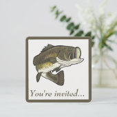 partijuitnodiging: Largemouth Bass Kaart (Staand voorkant)